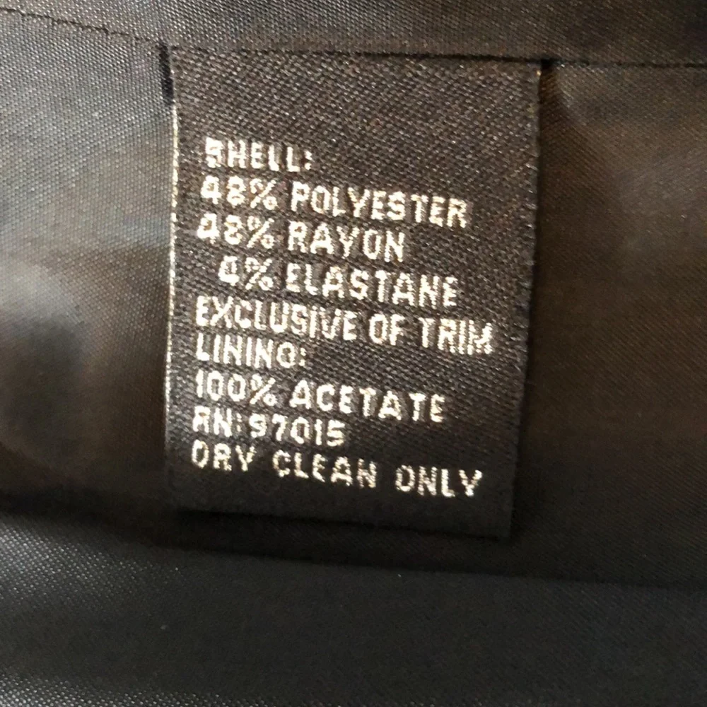 A.B. S. BY ALLEN SCHWARTZ HEAVY BLACK SUIT SIZE 10 BEADS ACCENT LINED NWOT#057 - Picture 6 of 16